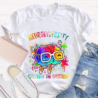 Neurodiversity Celebrate The Spectrum Teacher T-Shirt