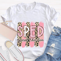 Pink Leopard SPED Special Education T-Shirt