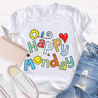 Personalized Day of the Week Happy Monday Funny Design T-Shirt