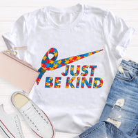 Just Be Kind Color Puzzle Teacher T-Shirt