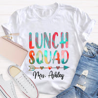 Personalized Name Lunch Squad Teacher T-Shirt