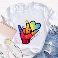 Love Sign Hand Teacher T-Shirt