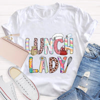 Lunch Lady Flower Teacher T-Shirt