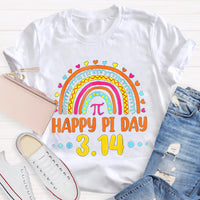 Happy Pi Day Rainbow Teacher T-Shirt