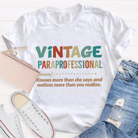 Vintage Professional Teacher T-Shirt