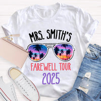 Personalized Name Farewell Tour Retirement Teacher T-Shirt