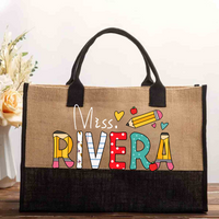 Personalized Name Art Pencil Cotton Tote Bag