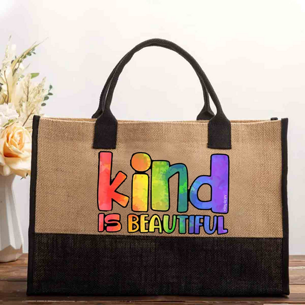 Colorful Kind Is Beautiful Cotton Tote Bag