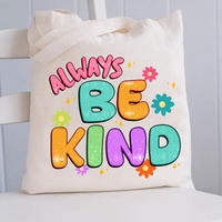 Always Be Kind Teacher Canvas Tote Bag