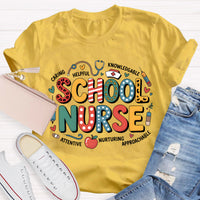 School Nurse Caring Helpful T-Shirt
