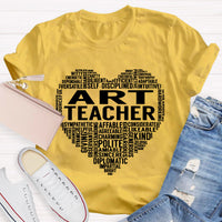 Art Teacher Defination Heart T-Shirt