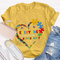 Everyone Communicates Differently Teacher T-Shirt