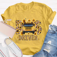Sunflower School Bus Driver T-Shirt