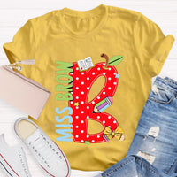 Personalized Name Book Teacher T-Shirt