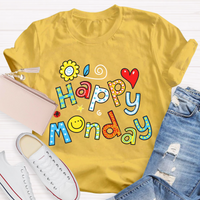 Personalized Day of the Week Happy Monday Funny Design T-Shirt