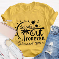 Personalized Retirement Time School's Out Forever T-Shirt