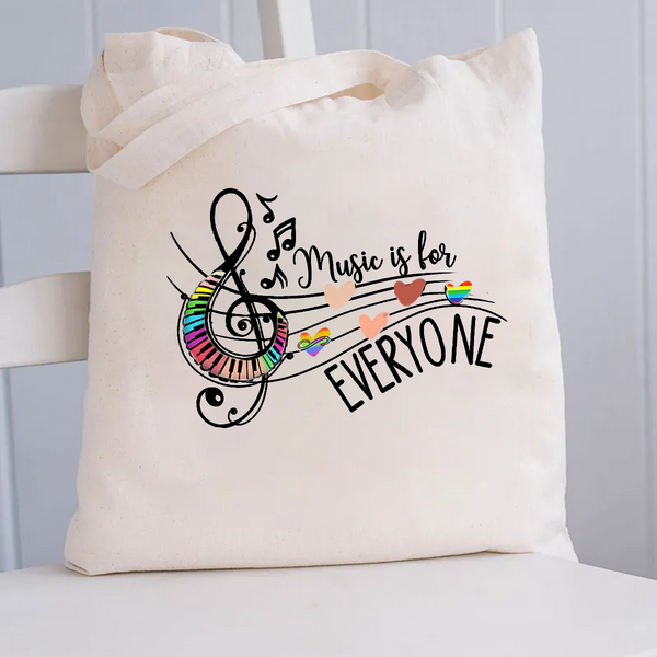 Music Is For Everyone Canvas Tote Bag