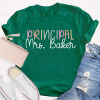 Personalized Name Principal Teacher T-Shirt