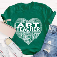 Art Teacher Defination Heart T-Shirt