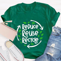 Reduce Reuse Recycle Earth Day T-Shirt