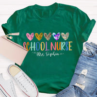 Personalized Name School Nurse Teacher T-Shirt