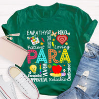 Para Warm Empathy Kind Loving Teacher T-Shirt