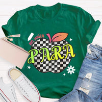Personalized Para Teachers Name Apple Teacher T-Shirt