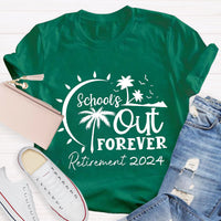Personalized Retirement Time School's Out Forever T-Shirt