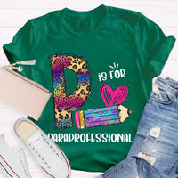 P is For Paraprofessional Teacher T-Shirt