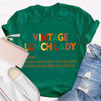 Vintage Lunch Lady Teacher T-Shirt