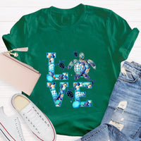 Blue Love For Sea TurtleT-Shirt
