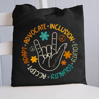 Accept Adapt Special Education Canvas Tote Bag