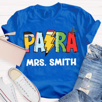 Personalize Name Pencil Teacher T-Shirt