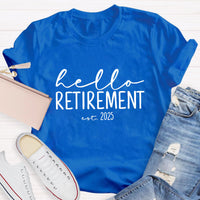 Personalized Retirement Year Hello Retirement Teacher T-Shirt