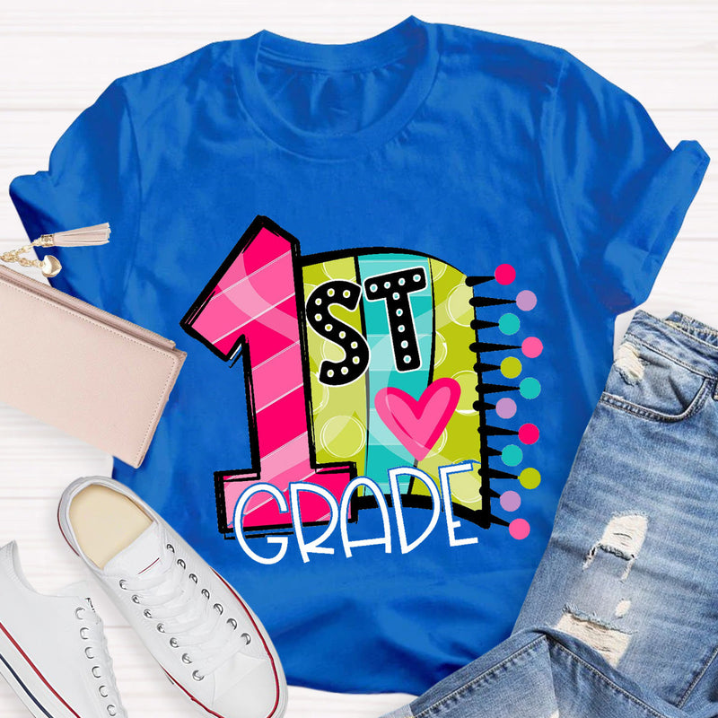 Personalized Grade 1st Grade Back To School Teacher T-Shirt