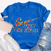 Just Be Kind Color Puzzle Teacher T-Shirt