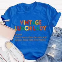 Vintage Lunch Lady Teacher T-Shirt
