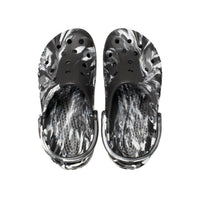Baya Marbled Clogs - Black / White
