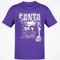 Dark Spooky Christmas Graphic Tee, Santa Horror T-Shirt, Scary Killer Santa Clause Shirt, Creepy Holiday Season Slasher Top