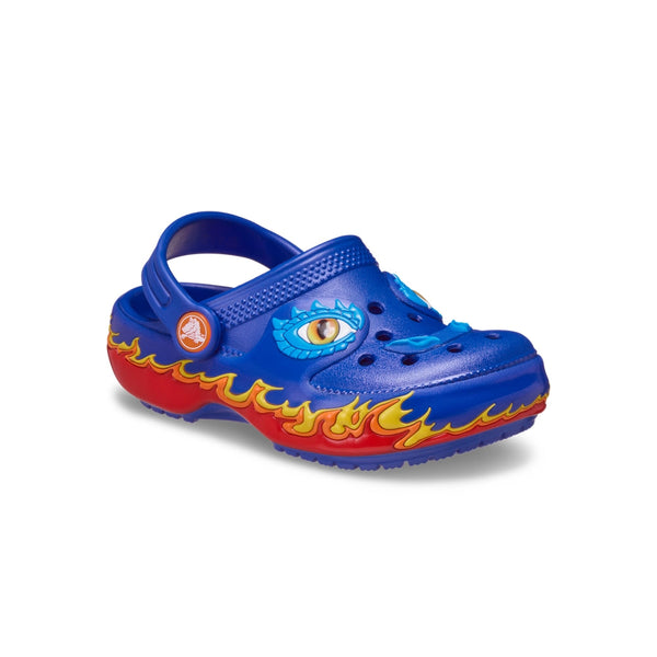 Giày Clog Trẻ Em Crocs Toddler Iam Dragon Lights Classic - Blue Bolt