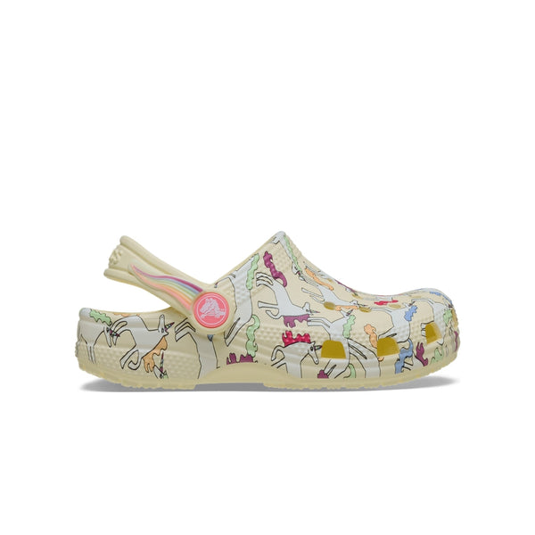 Giày Clog Trẻ Em Crocs Toddler Classic Unicorn Graphic - Yellow Light