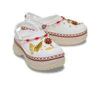 Classic Stacked Crimson Gallop Clogs - Chalk / Multi