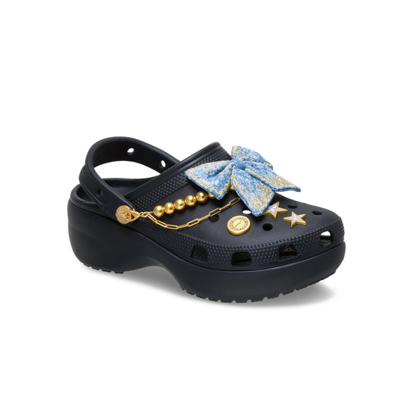 Giày Clog Nữ Crocs Platform Denim - Black