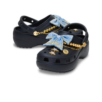 Platform Denim Clogs - Black