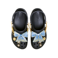 Platform Denim Clogs - Black