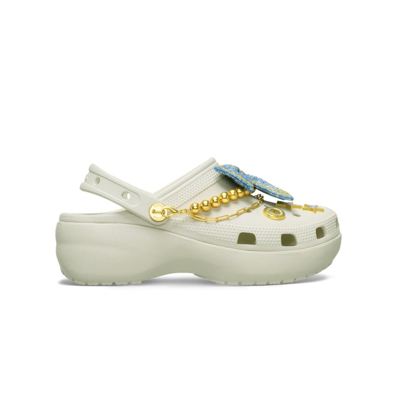 Platform Denim Clogs - Linen