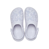 Crush Translucent Floral Clogs - Frosted Grape