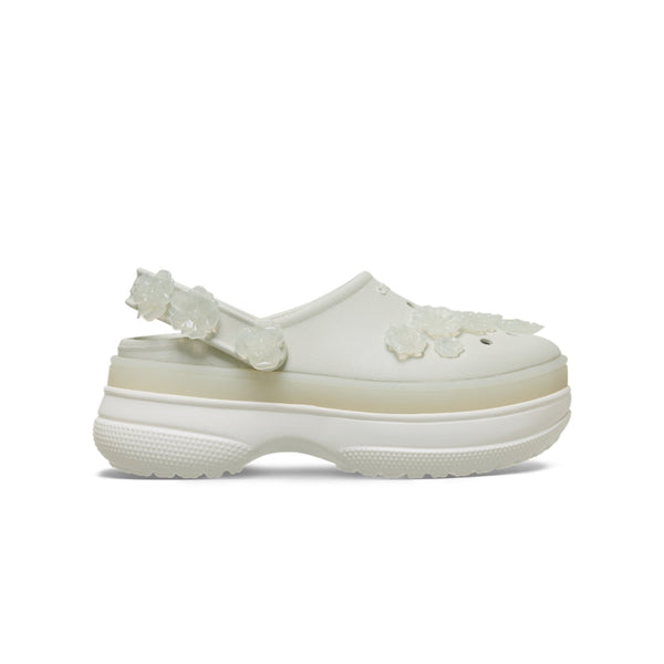 Giày Clog Unisex Crocs Stacked Translucent Floral - Linen
