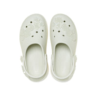 Stacked Translucent Floral Clogs - Linen