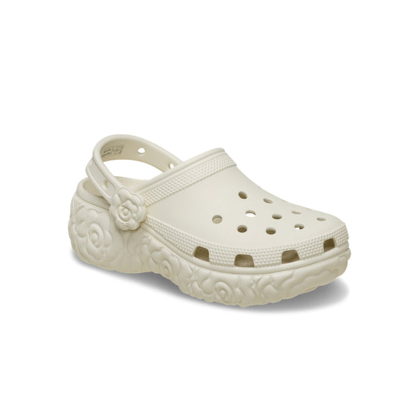 Giày Clog Nữ Crocs Classic Platform Bloom - Summit White